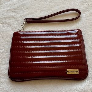 🍍 Express red wristlet, faux patent leather
